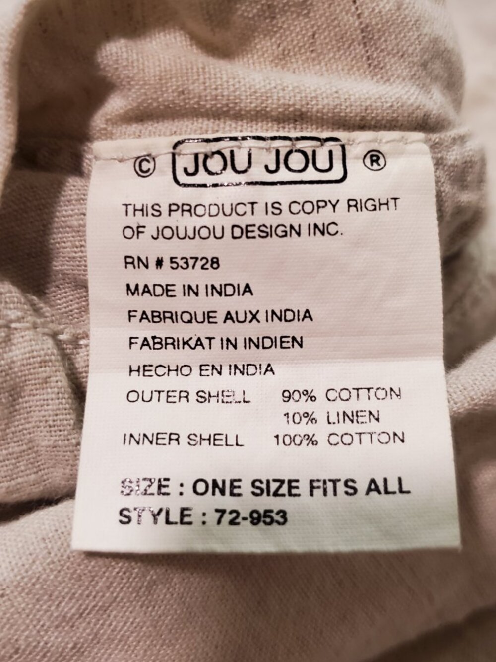 VTG JouJou Patchwork Reversible Plaid 1/4 Zip Indie Boho Pullover Hoodie - Picture 8 of 9